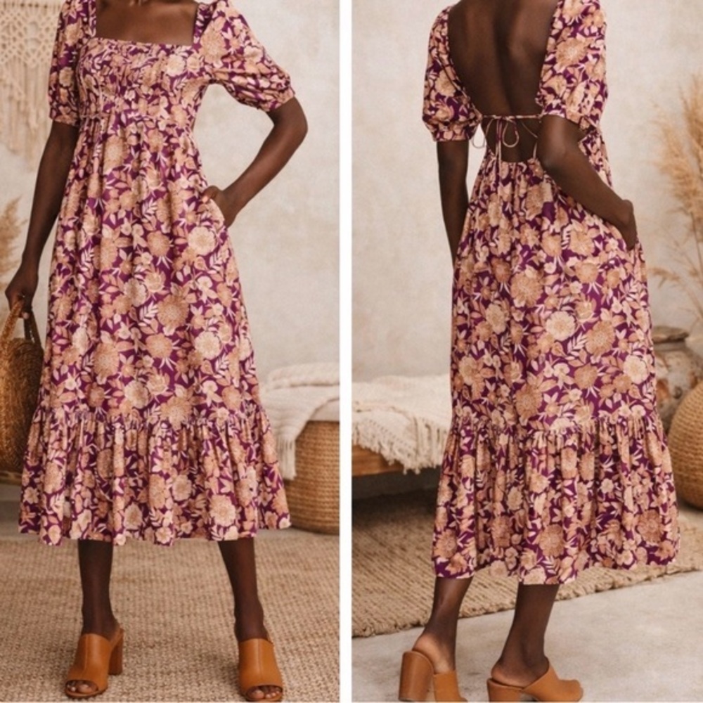 Anthropologie Favorite Daughter The Mirka Dress in Vintage Pink Floral
